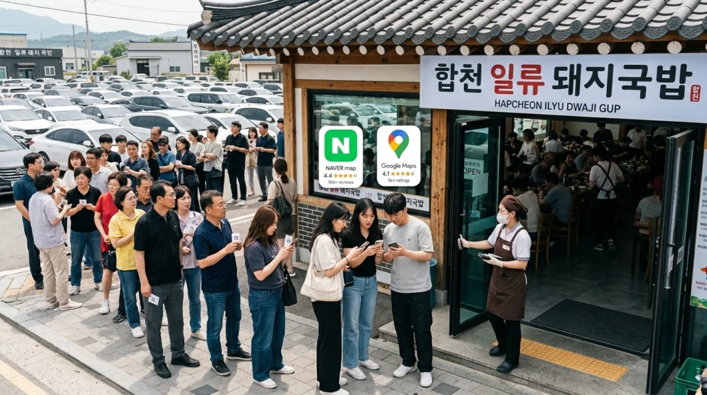 Hapcheon Illyu Dwaeji Gukbap waiting